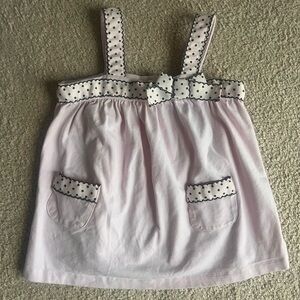 Maggie & Zoe Light Pink Girls Top with Polka Dot Trim